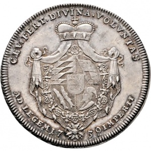 Реверс монеты Герцогство Вюртемберг, 1 талер, 1739
