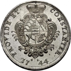 Реверс монеты Герцогство Вюртемберг, 1 талер, 1744