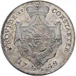 Реверс монеты Герцогство Вюртемберг, 1 талер, 1748