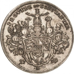 Реверс монеты Герцогство Вюртемберг, 1 талер, 1759