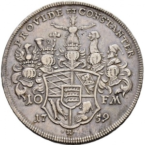 Реверс монеты Герцогство Вюртемберг, 1 талер, 1759
