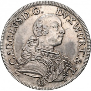 Аверс монеты Герцогство Вюртемберг, 1 талер, 1762-1763