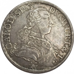 Аверс монеты Герцогство Вюртемберг, 1 талер, 1764-1766