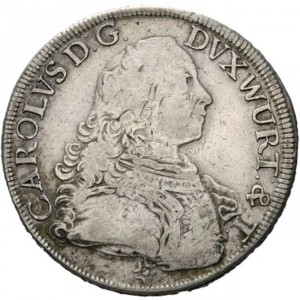 Аверс монеты Герцогство Вюртемберг, 1 талер, 1768