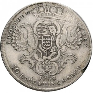 Реверс монеты Герцогство Вюртемберг, 1 талер, 1768