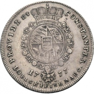 Реверс монеты Герцогство Вюртемберг, 1 талер, 1777-1779