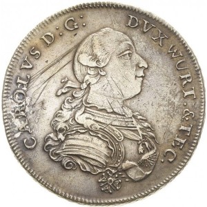 Аверс монеты Герцогство Вюртемберг, 1 талер, 1780