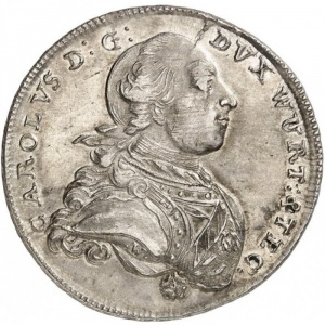 Аверс монеты Герцогство Вюртемберг, 1 талер, 1784