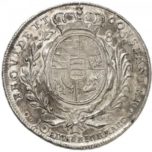 Реверс монеты Герцогство Вюртемберг, 1 талер, 1784