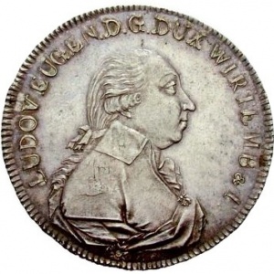 Аверс монеты Герцогство Вюртемберг, 1 талер, 1794