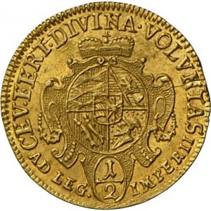 Реверс монеты Герцогство Вюртемберг, ½ дуката, 1738