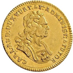 Аверс монеты Герцогство Вюртемберг, 1 дукат, 1737