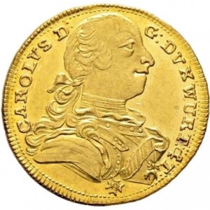 Аверс монеты Герцогство Вюртемберг, 1 дукат, 1762