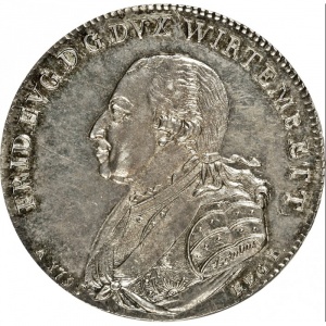 Аверс монеты Герцогство Вюртемберг, 1 талер, 1795, 300 лет Герцогству Вюртемберг