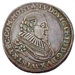 Аверс монеты Герцогство Вюртемберг, ½ талера, 1629