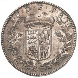Реверс монеты Герцогство Вюртемберг, ½ талера, 1681
