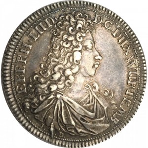 Аверс монеты Герцогство Вюртемберг, ½ талера, 1694, Герб без пальмовых ветвей