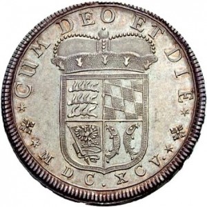 Реверс монеты Герцогство Вюртемберг, ½ талера, 1695