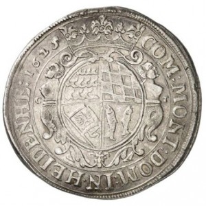 Реверс монеты Герцогство Вюртемберг, 1 талер, 1624-1625, Круглая монета, легенда на аверсе кончается на "WIRTEMBER ET…