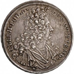 Аверс монеты Герцогство Вюртемберг, 1 талер, 1728