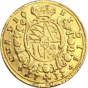 Реверс монеты Герцогство Вюртемберг, ¼ каролина, 1731-1733