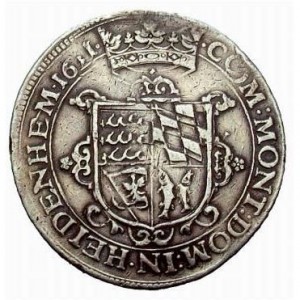 Реверс монеты Герцогство Вюртемберг, 2 талера, 1621, Короткое имя "IOH FRI" на аверсе
