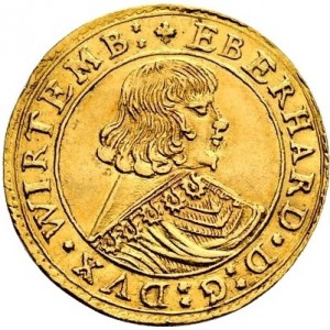 Аверс монеты Герцогство Вюртемберг, 1 дукат, 1639-1669