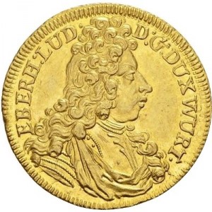 Аверс монеты Герцогство Вюртемберг, 1 дукат, 1697
