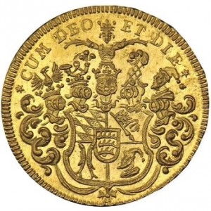 Реверс монеты Герцогство Вюртемберг, 1 дукат, 1732-1733