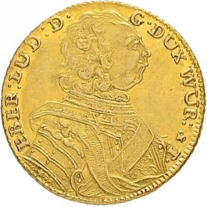 Аверс монеты Герцогство Вюртемберг, ½ каролина, 1731-1733