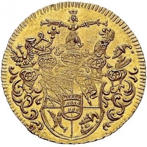 Реверс монеты Герцогство Вюртемберг, 1 голдгульден, 1712
