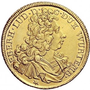 Аверс монеты Герцогство Вюртемберг, 2 дуката, 1694-1706