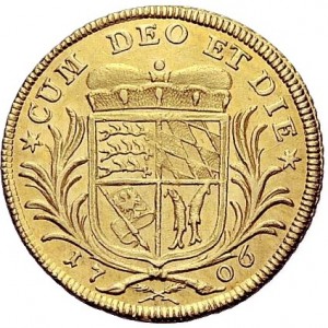 Реверс монеты Герцогство Вюртемберг, 2 дуката, 1694-1706
