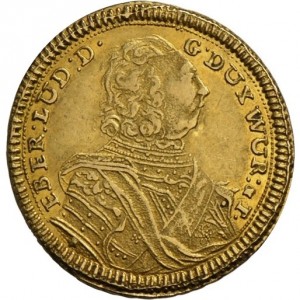 Аверс монеты Герцогство Вюртемберг, 1 каролин, 1731-1732