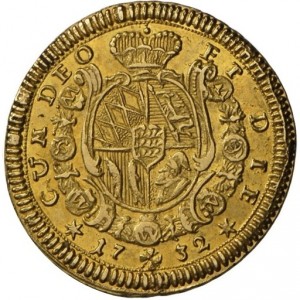 Реверс монеты Герцогство Вюртемберг, 1 каролин, 1731-1732