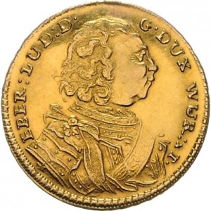 Аверс монеты Герцогство Вюртемберг, 1 каролин, 1733