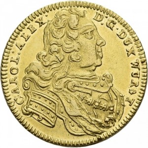 Аверс монеты Герцогство Вюртемберг, 1 каролин, 1734-1736