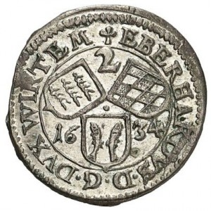 Аверс монеты Герцогство Вюртемберг, 2 крейцера, 1633-1668