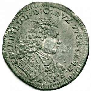 Аверс монеты Герцогство Вюртемберг, 10 крейцеров, 1726