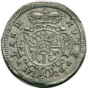 Реверс монеты Герцогство Вюртемберг, 10 крейцеров, 1726