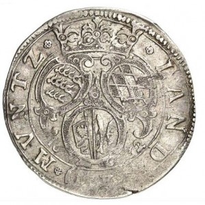 Реверс монеты Герцогство Вюртемберг, 15 крейцеров, 1632, Фигура в половину длины смотрит вправо