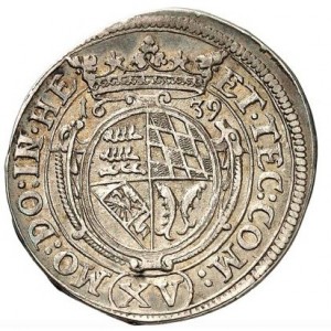 Реверс монеты Герцогство Вюртемберг, 15 крейцеров, 1639