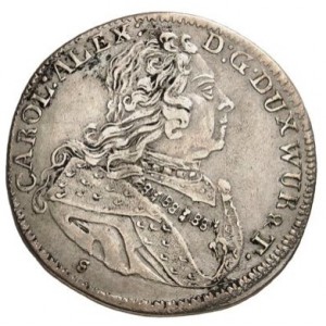 Аверс монеты Герцогство Вюртемберг, 30 крейцеров, 1734-1736