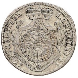 Реверс монеты Герцогство Вюртемберг, 30 крейцеров, 1734-1736