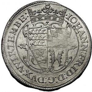 Аверс монеты Герцогство Вюртемберг, 60 крейцеров, 1622-1623, Круглая монета, квадратный герб на аверсе
