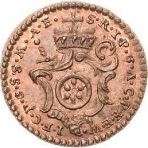 Аверс монеты Город Эрфурт, 1 геллер, 1756-1760