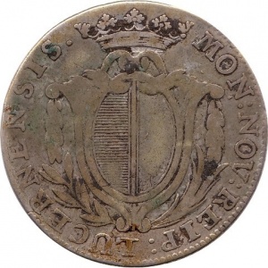 Аверс монеты Город Люцерн, 20 крейцеров, 1793