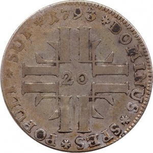 Реверс монеты Город Люцерн, 20 крейцеров, 1793