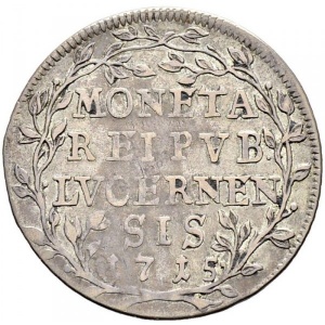 Аверс монеты Город Люцерн, ¼ талера, 1715