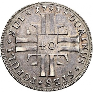 Реверс монеты Город Люцерн, 40 крейцеров, 1793